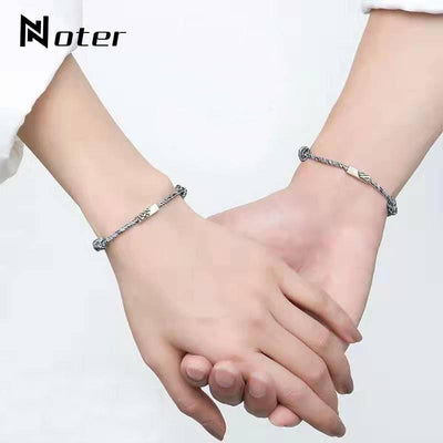 Noter 2pcs/Set Paired Bracelets Adjustable Braided Thread Braslet Lover Forever For Couple Brazalete Valentine Braclet Pulseira