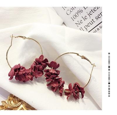 vintage Trendy Cute Flower Dangle Earrings For Women Girl Jewelry Female Rhinestone Round Circle Gift Wholesale oorbellen earing