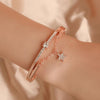 Hot Luxury Rose Gold Stainless Steel Bracelets Bangles Female Heart Wedding Love Brand Charm Bracelet for Women Famous Jewelry