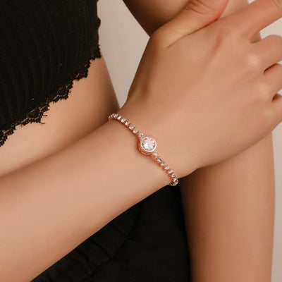 Hot Luxury Rose Gold Stainless Steel Bracelets Bangles Female Heart Wedding Love Brand Charm Bracelet for Women Famous Jewelry